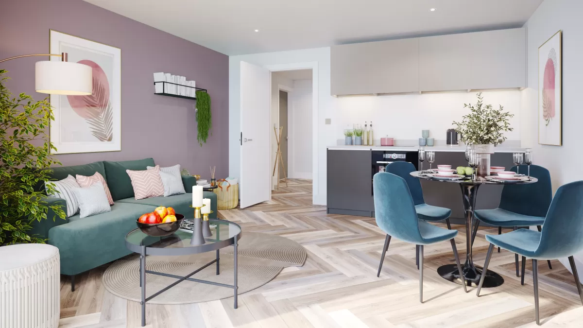 City co living dining area in Newcastle